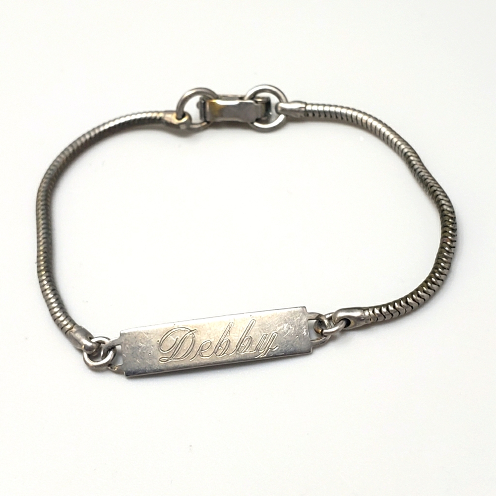 Vintage Brass Silver-Tone Bracelet